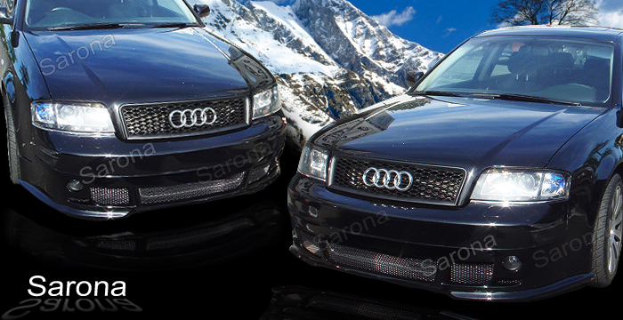 Custom Audi A6  Sedan Front Add-on Lip (1998 - 2001) - $375.00 (Manufacturer Sarona, Part #AD-001-FA)